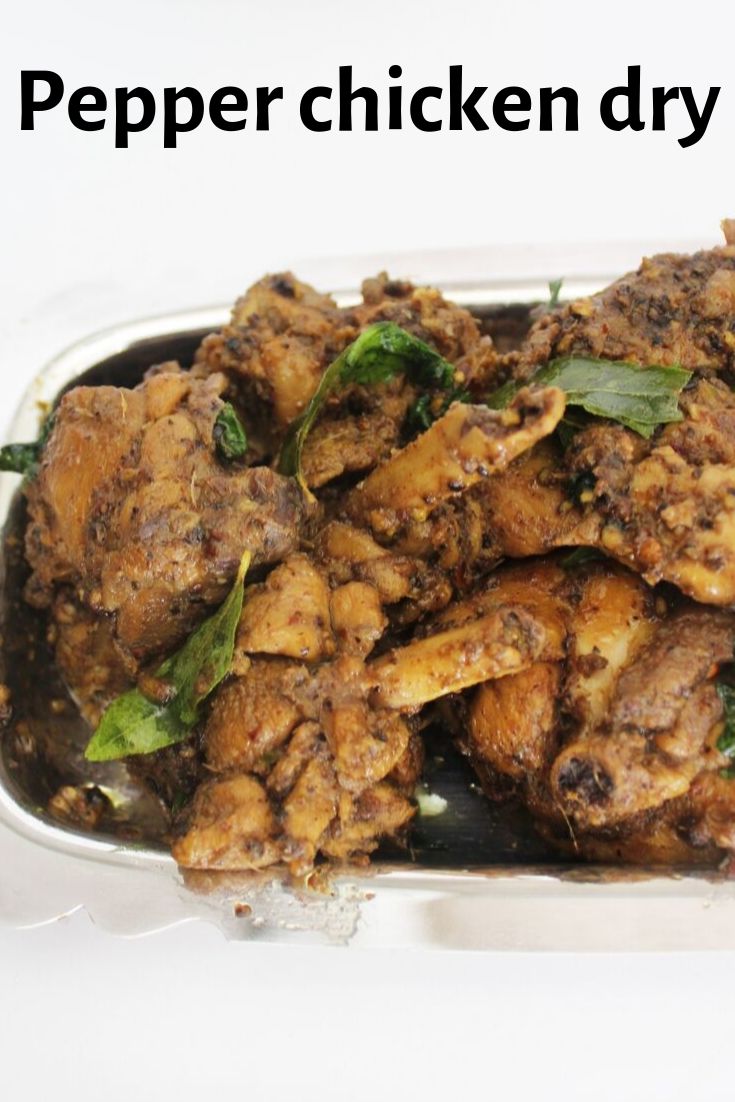 pepper chicken dry recipe