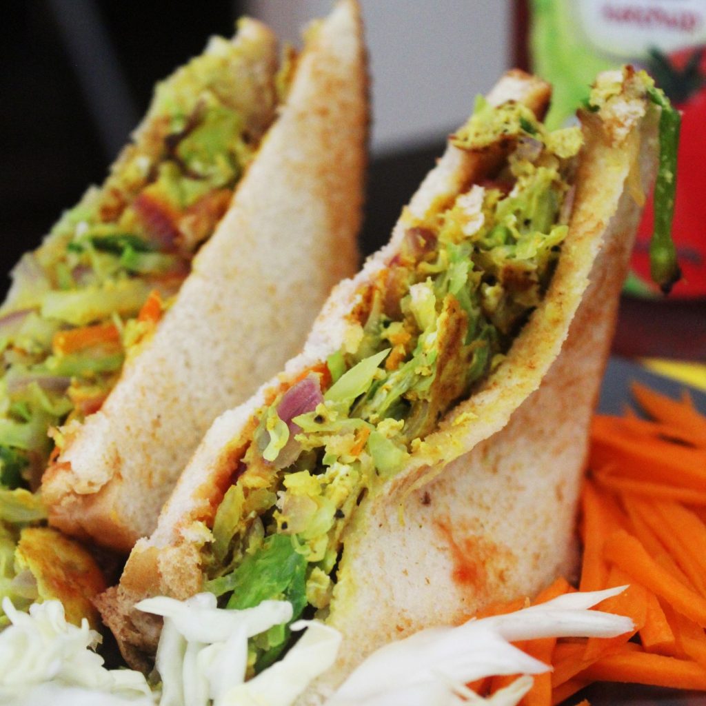 Korean street Sandwich, Korean street toast, Egg sandwich, Cabbage reci